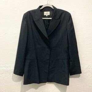 Bettedo Collezioni Women’s One Button Wool Blazer Jacket Made in Italy Black 10
